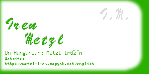 iren metzl business card